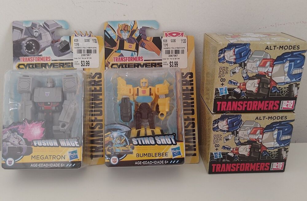 4 LOT Hasbro Transformers Bumblebee Cyberverse Adventure -Alt-Modes Series 1